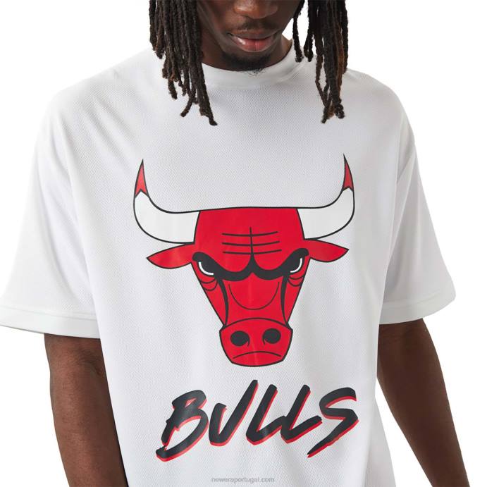 FFTN3072 New Era camiseta branca chicago bulls nba script