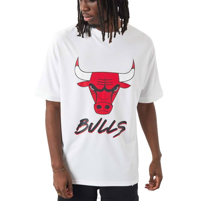FFTN3072 New Era camiseta branca chicago bulls nba script