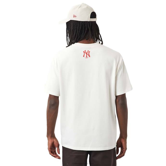 FFTN3074 New Era camiseta branca com logo do new york yankees