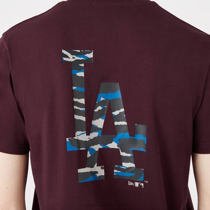 FFTN3076 New Era camiseta marrom com logo camo la dodgers