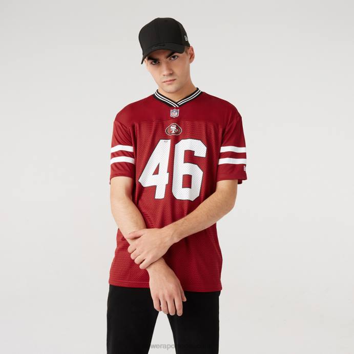 FFTN3077 New Era San Francisco 49ers oversized camisa vermelha