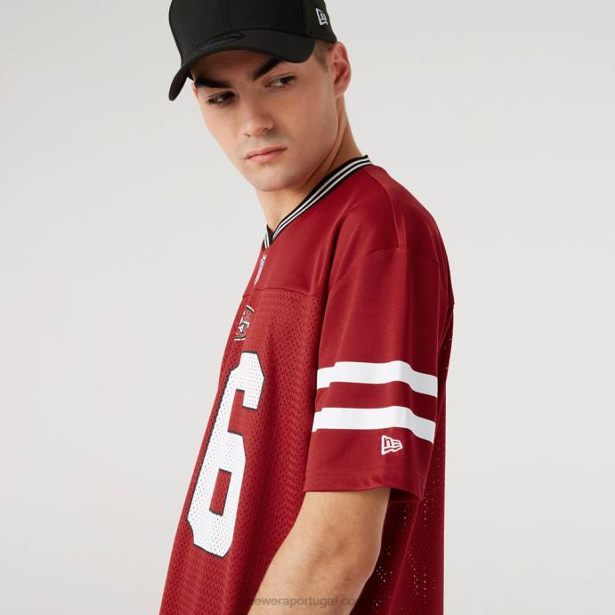 FFTN3077 New Era San Francisco 49ers oversized camisa vermelha