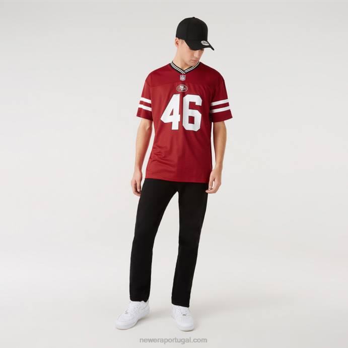FFTN3077 New Era San Francisco 49ers oversized camisa vermelha