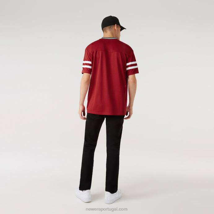 FFTN3077 New Era San Francisco 49ers oversized camisa vermelha