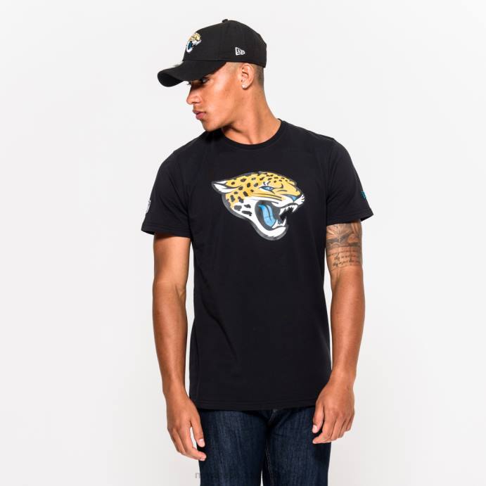 FFTN3078 New Era camiseta preta com logo do time jacksonville jaguars