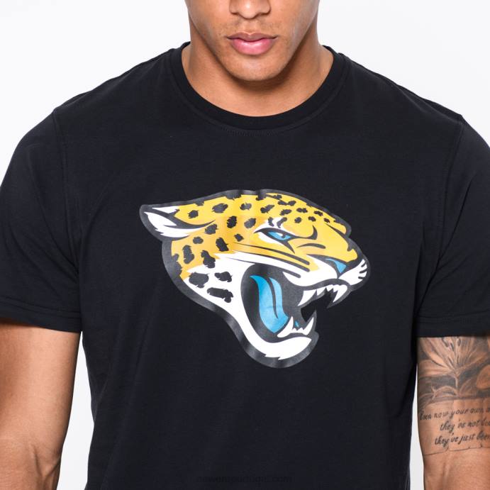 FFTN3078 New Era camiseta preta com logo do time jacksonville jaguars