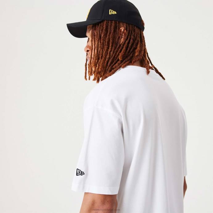 FFTN3082 New Era t-shirt oversized branca essencial New York Yankees MLB League