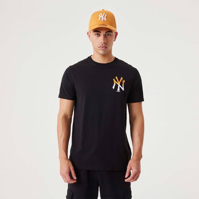 FFTN3083 New Era New York Yankees MLB Drip Logo T-shirt preta