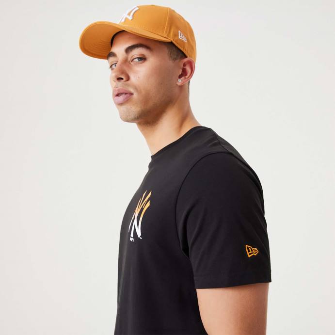 FFTN3083 New Era New York Yankees MLB Drip Logo T-shirt preta