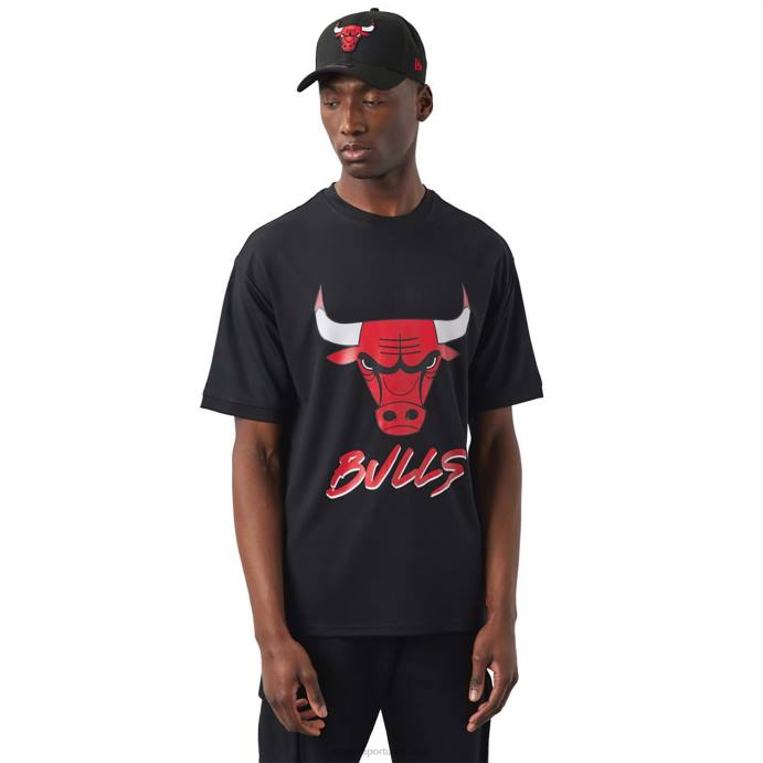 FFTN3086 New Era camiseta preta Chicago Bulls nba script