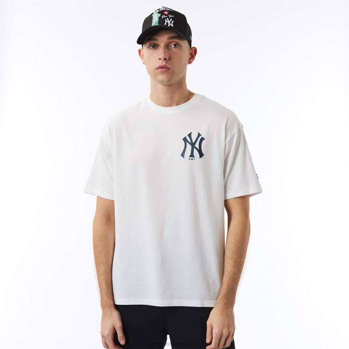 FFTN3088 New Era New York Yankees MLB City Camiseta oversized branca com estampa