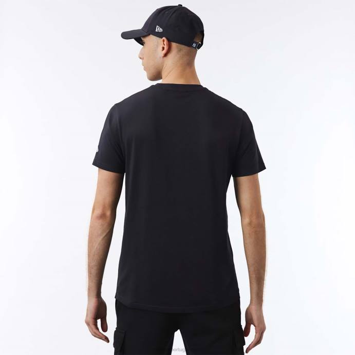 FFTN3089 New Era camiseta azul marinho com logo duplo new york yankees