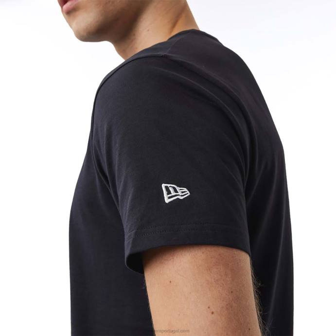 FFTN3089 New Era camiseta azul marinho com logo duplo new york yankees