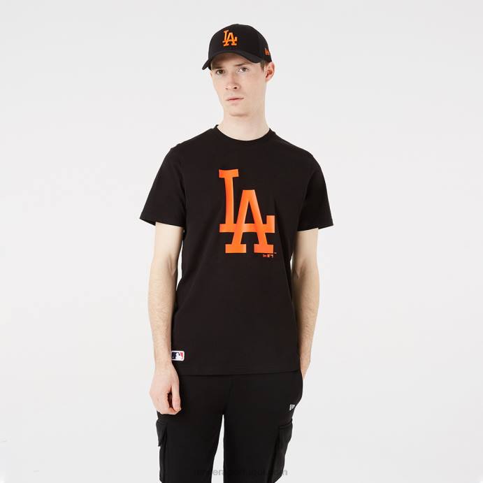FFTN3090 New Era camiseta preta la dodgers color essencial