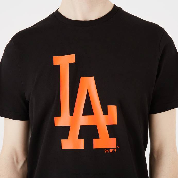 FFTN3090 New Era camiseta preta la dodgers color essencial
