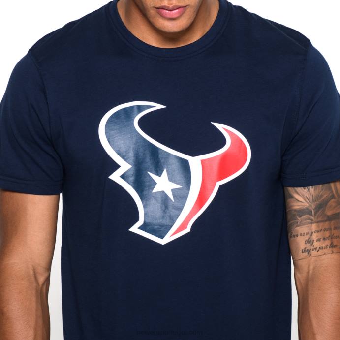 FFTN3093 New Era camiseta azul com logotipo da equipe houston texans