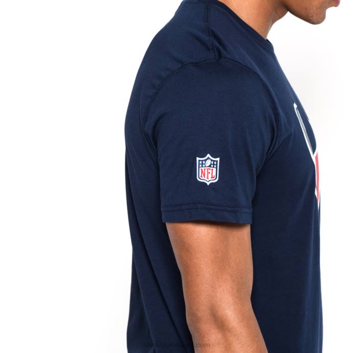 FFTN3093 New Era camiseta azul com logotipo da equipe houston texans