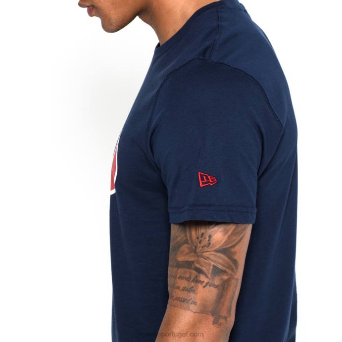 FFTN3093 New Era camiseta azul com logotipo da equipe houston texans
