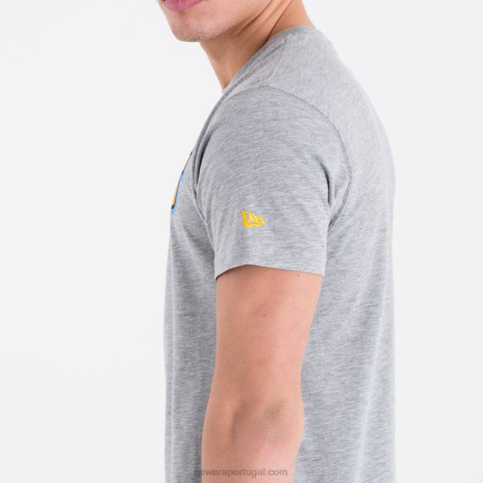 FFTN3094 New Era denver nuggets camiseta cinza com logo do time da nba
