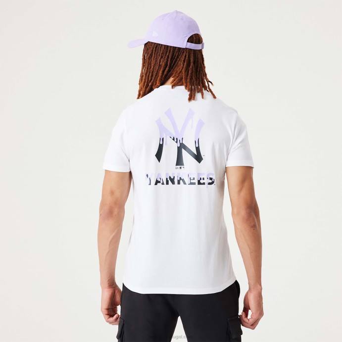FFTN3097 New Era New York Yankees MLB Drip Logo T-shirt branca