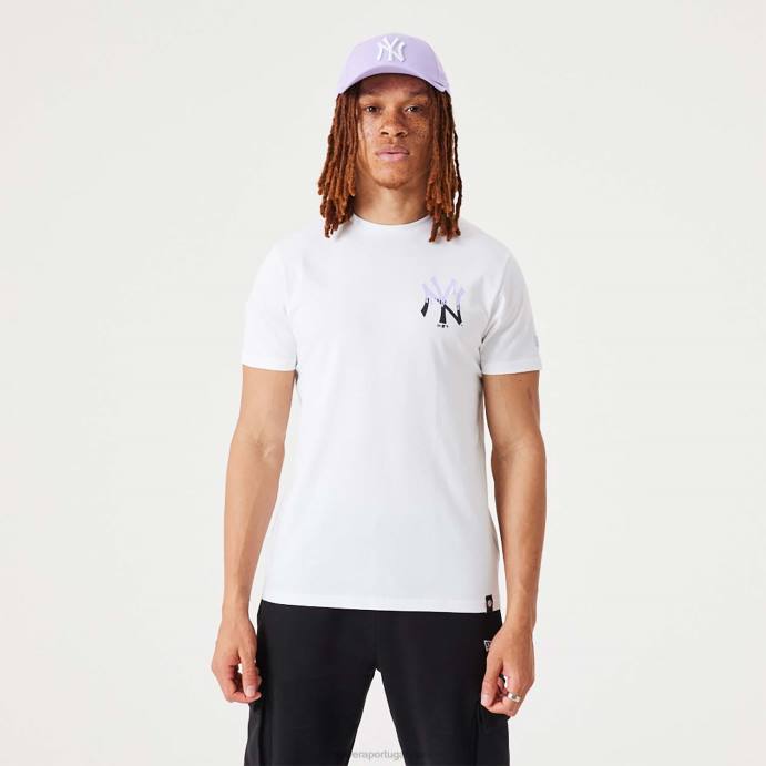 FFTN3097 New Era New York Yankees MLB Drip Logo T-shirt branca