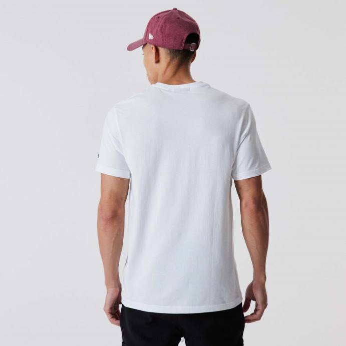 FFTN3099 New Era t-shirt branca com roteiro do new york yankees