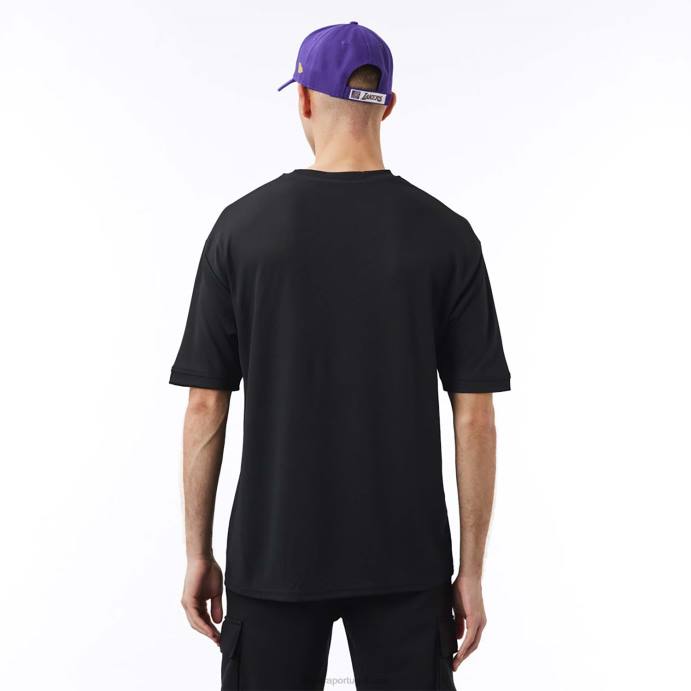 FFTN3100 New Era camiseta preta la lakers nba script