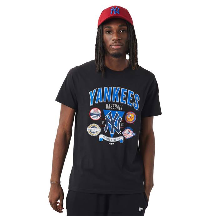 FFTN3102 New Era camiseta preta new york yankees champ series