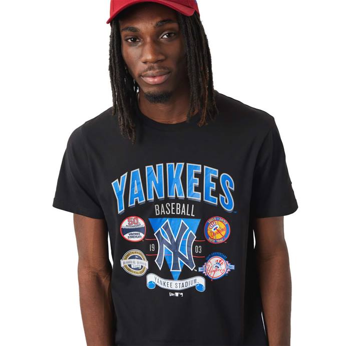 FFTN3102 New Era camiseta preta new york yankees champ series