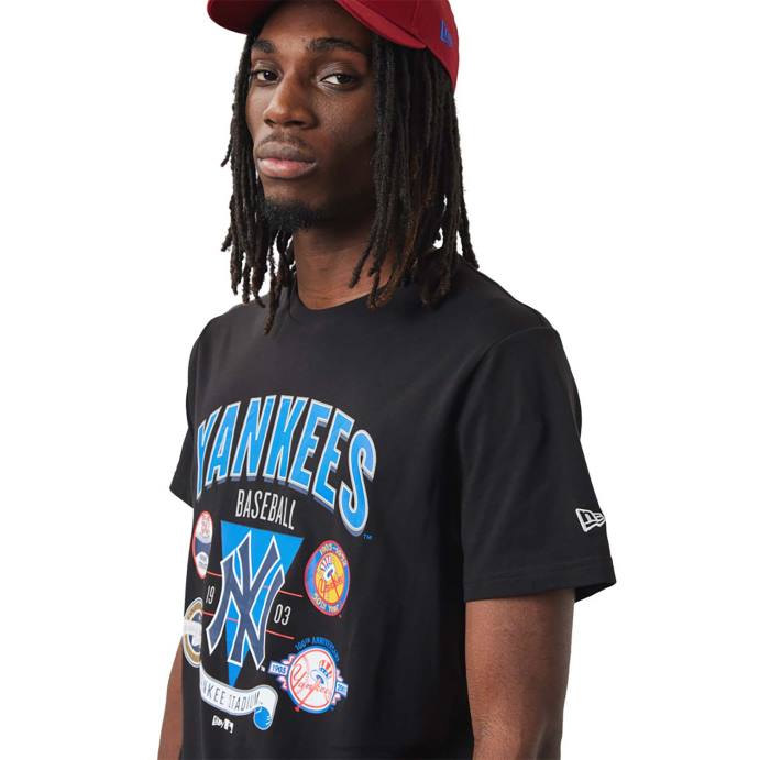 FFTN3102 New Era camiseta preta new york yankees champ series