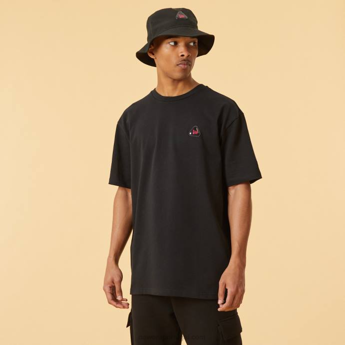 FFTN3104 New Era camiseta oversized preta gráfica