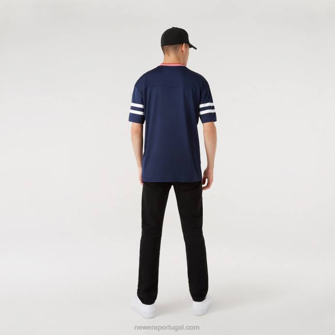 FFTN3105 New Era New England Patriots oversized camisa azul
