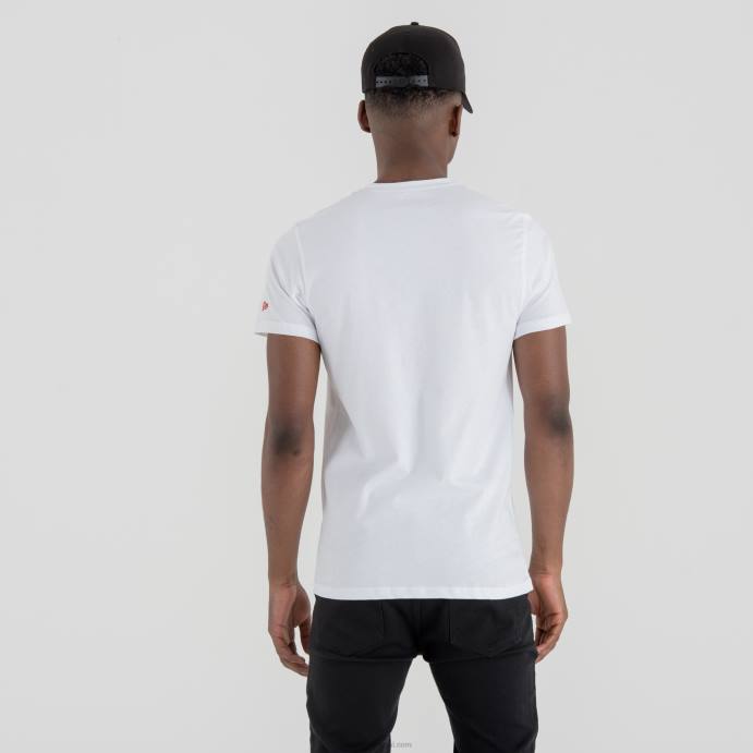 FFTN3107 New Era camiseta branca com logo da equipe detroitpistons