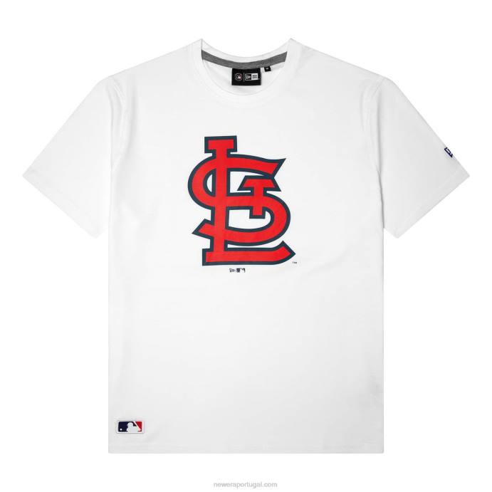 FFTN3111 New Era st. camiseta branca com logo da equipe louis cardinals mlb