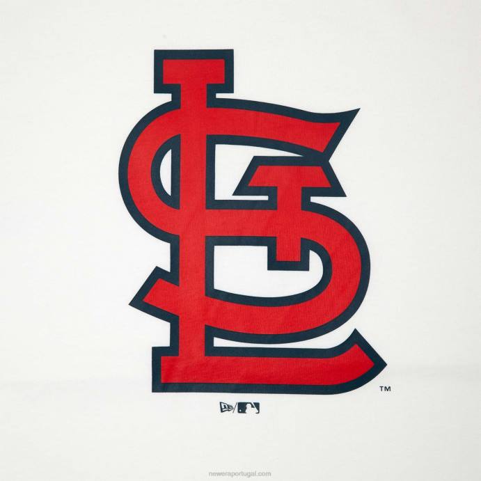FFTN3111 New Era st. camiseta branca com logo da equipe louis cardinals mlb