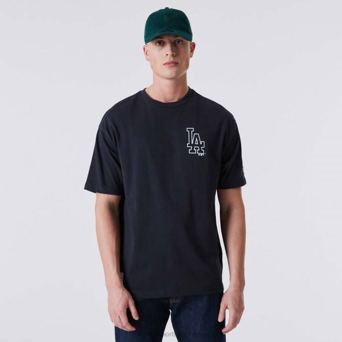 FFTN3112 New Era camiseta oversized azul com estampa la dodgers