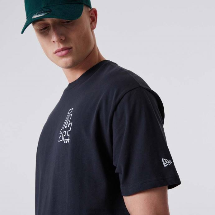 FFTN3112 New Era camiseta oversized azul com estampa la dodgers