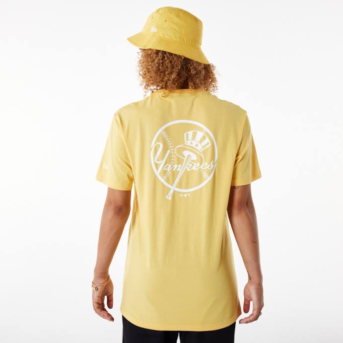 FFTN3113 New Era camiseta amarela pastel essencial da new york yankees league