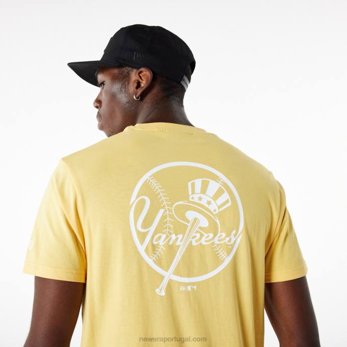 FFTN3113 New Era camiseta amarela pastel essencial da new york yankees league