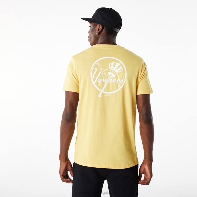 FFTN3113 New Era camiseta amarela pastel essencial da new york yankees league