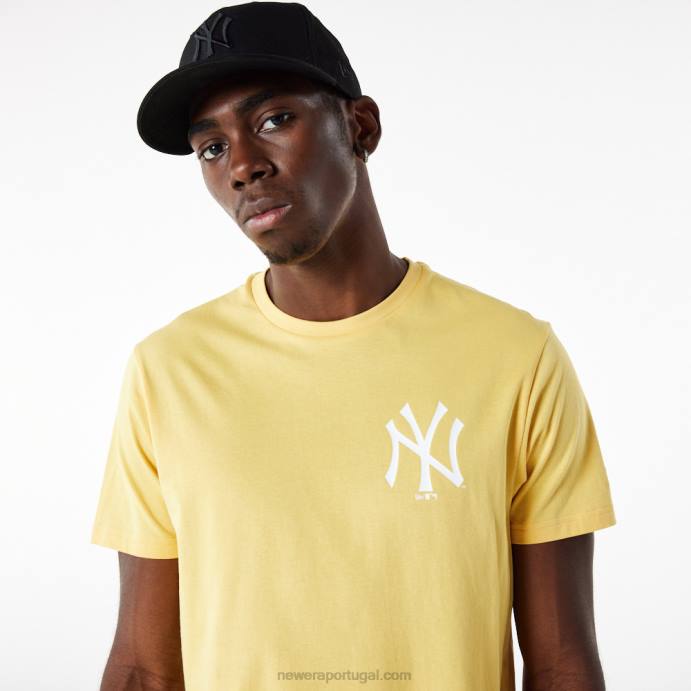 FFTN3113 New Era camiseta amarela pastel essencial da new york yankees league
