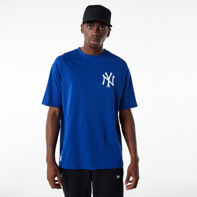 FFTN3114 New Era camiseta oversized azul essencial da new york yankees league