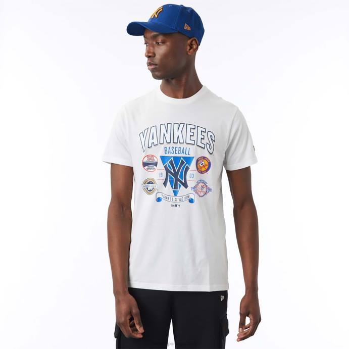 FFTN3115 New Era camiseta branca new york yankees champ series