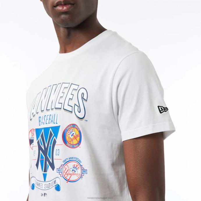 FFTN3115 New Era camiseta branca new york yankees champ series