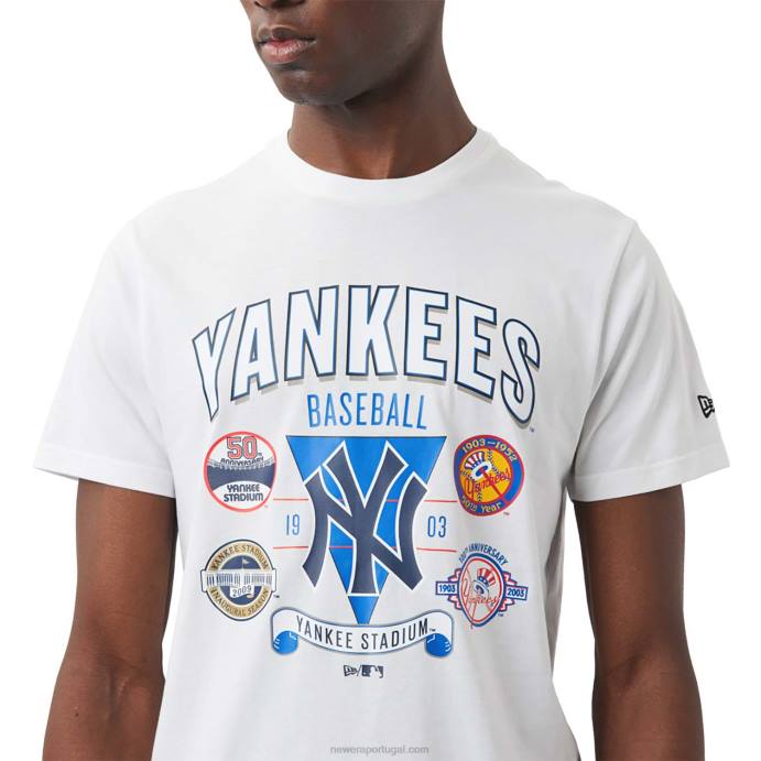 FFTN3115 New Era camiseta branca new york yankees champ series