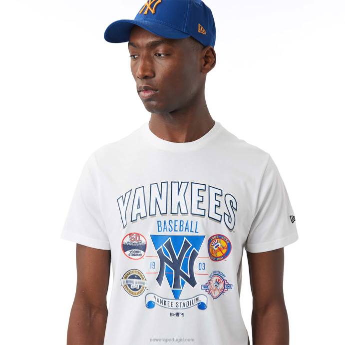 FFTN3115 New Era camiseta branca new york yankees champ series