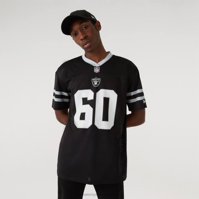 FFTN3117 New Era camisa oversized preta las vegas raiders