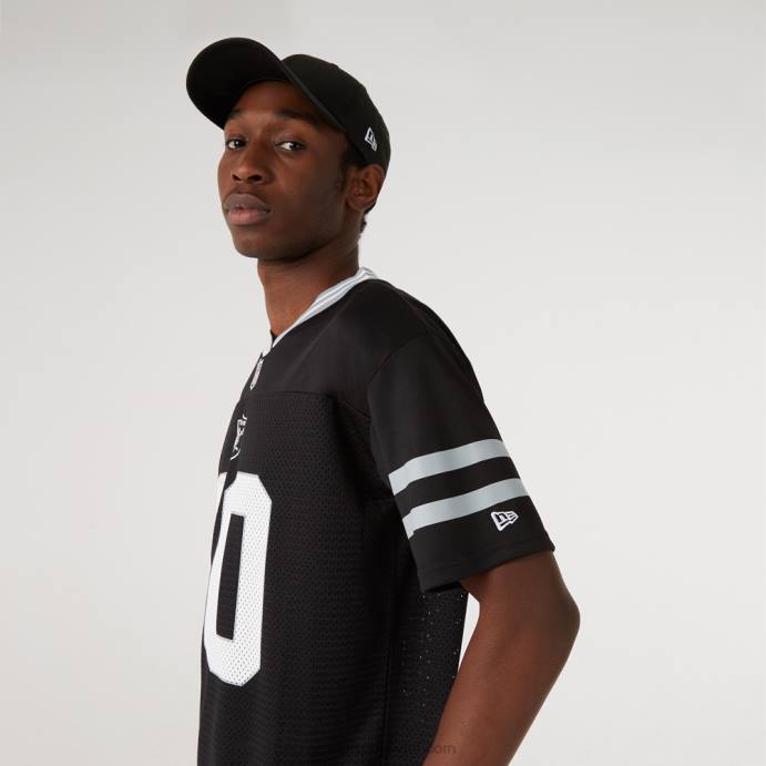 FFTN3117 New Era camisa oversized preta las vegas raiders