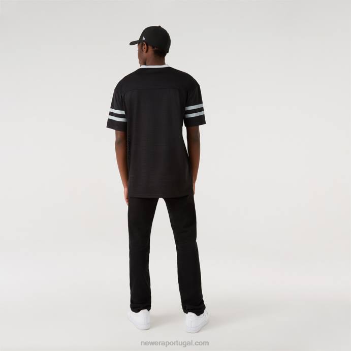 FFTN3117 New Era camisa oversized preta las vegas raiders