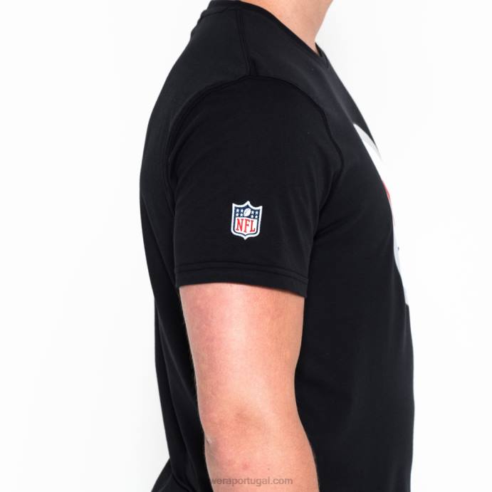 FFTN3118 New Era camiseta preta com logo da equipe pittsburgh steelers